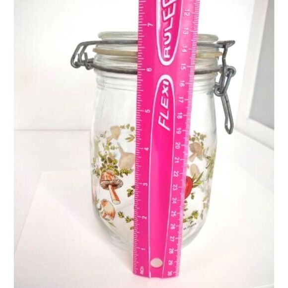 Vintage Arc Spice Of Life Glass Mushrooms and Vegetable Jar Canister 1 L France - Picture 13 of 15